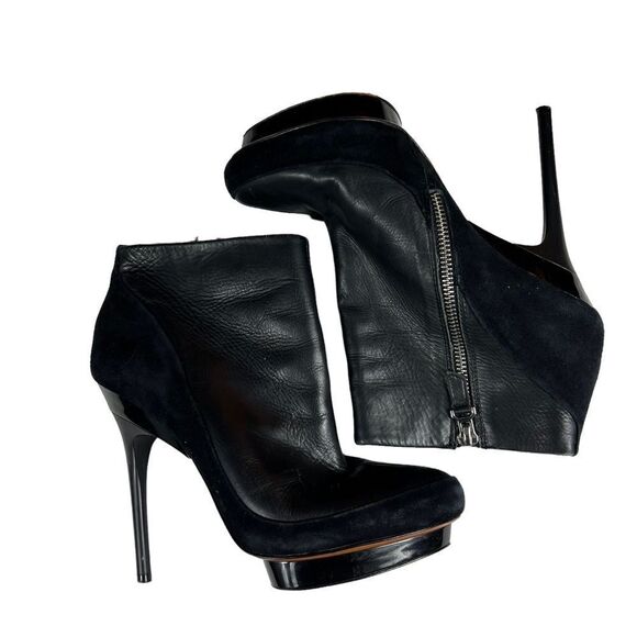 Badgley Mischka Mark + James Dallas Calf Skin Platform Booties - Picture 2 of 13